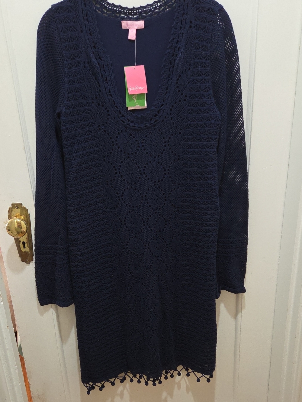LILLY PULITZER LONG SLEEVE CROCHET DRESS